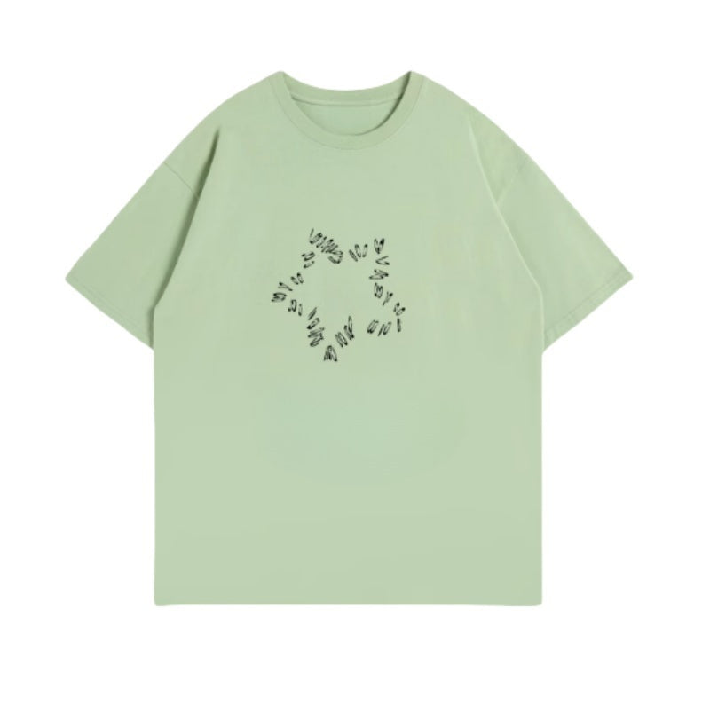 Minimal Star Graphic Cotton T-Shirt